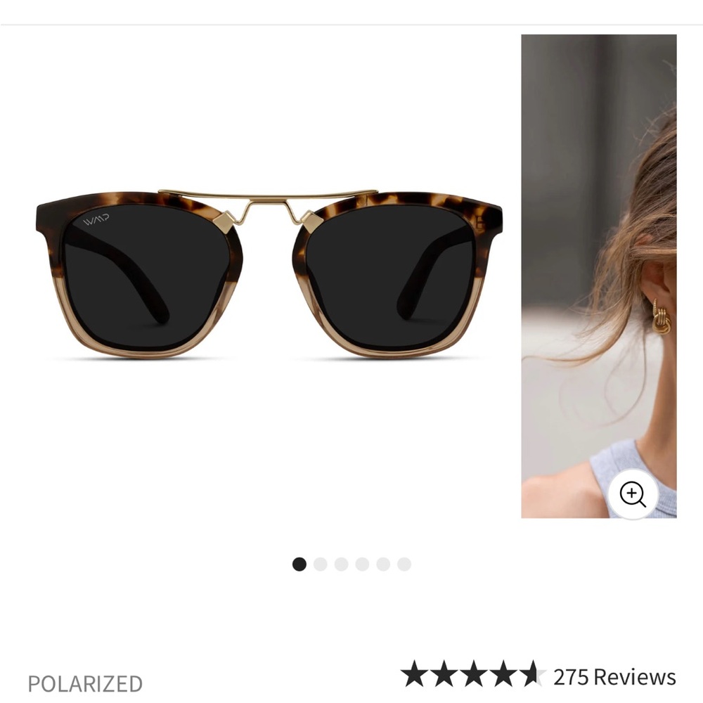 Tortoise Shell Sunglasses with Gold Accents
